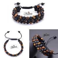 دستبند سه ردیفه بافت