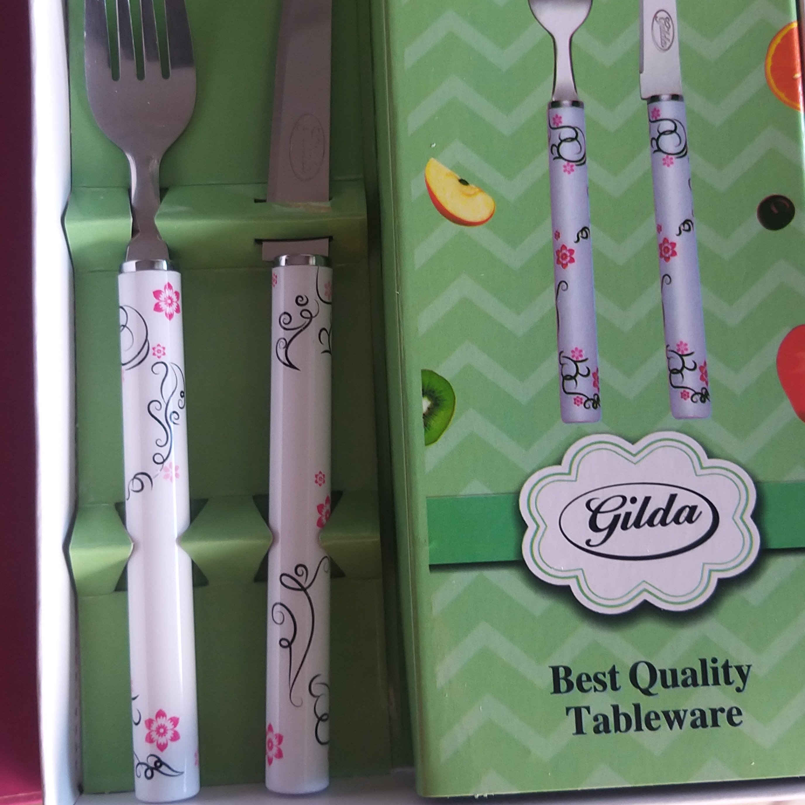 چاقو و چنگال گیلدا بسته 12 عددی 6 عدد چاقو 6 عدد چنگال 