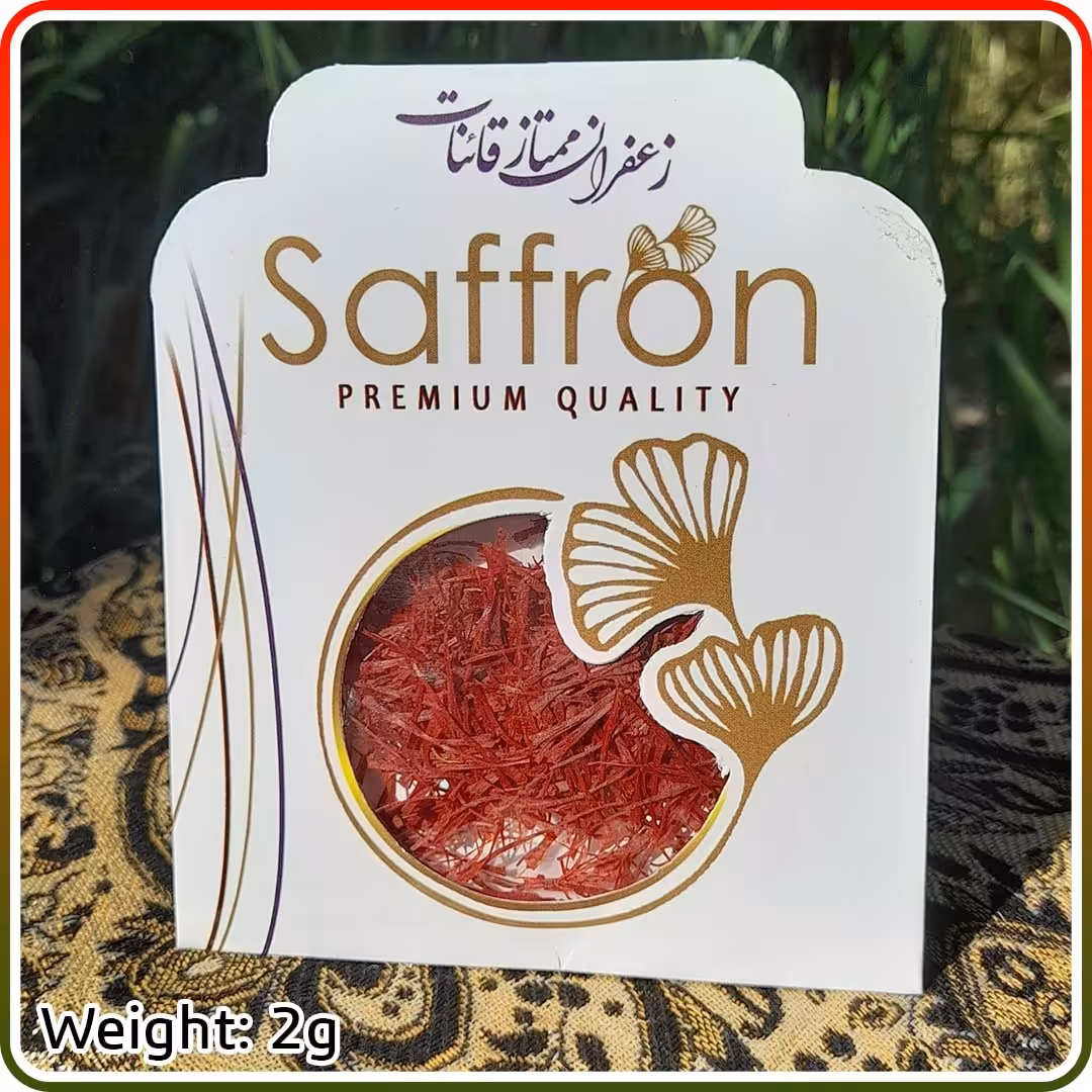 زعفران صادراتی در بسته بندی پاکتی سفید 2 گرمی