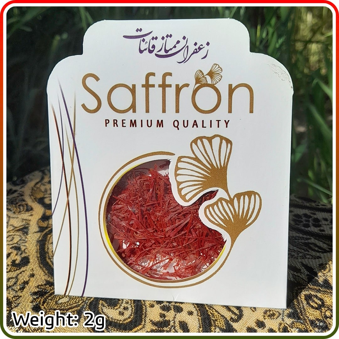 زعفران صادراتی در بسته بندی پاکتی سفید 2 گرمی