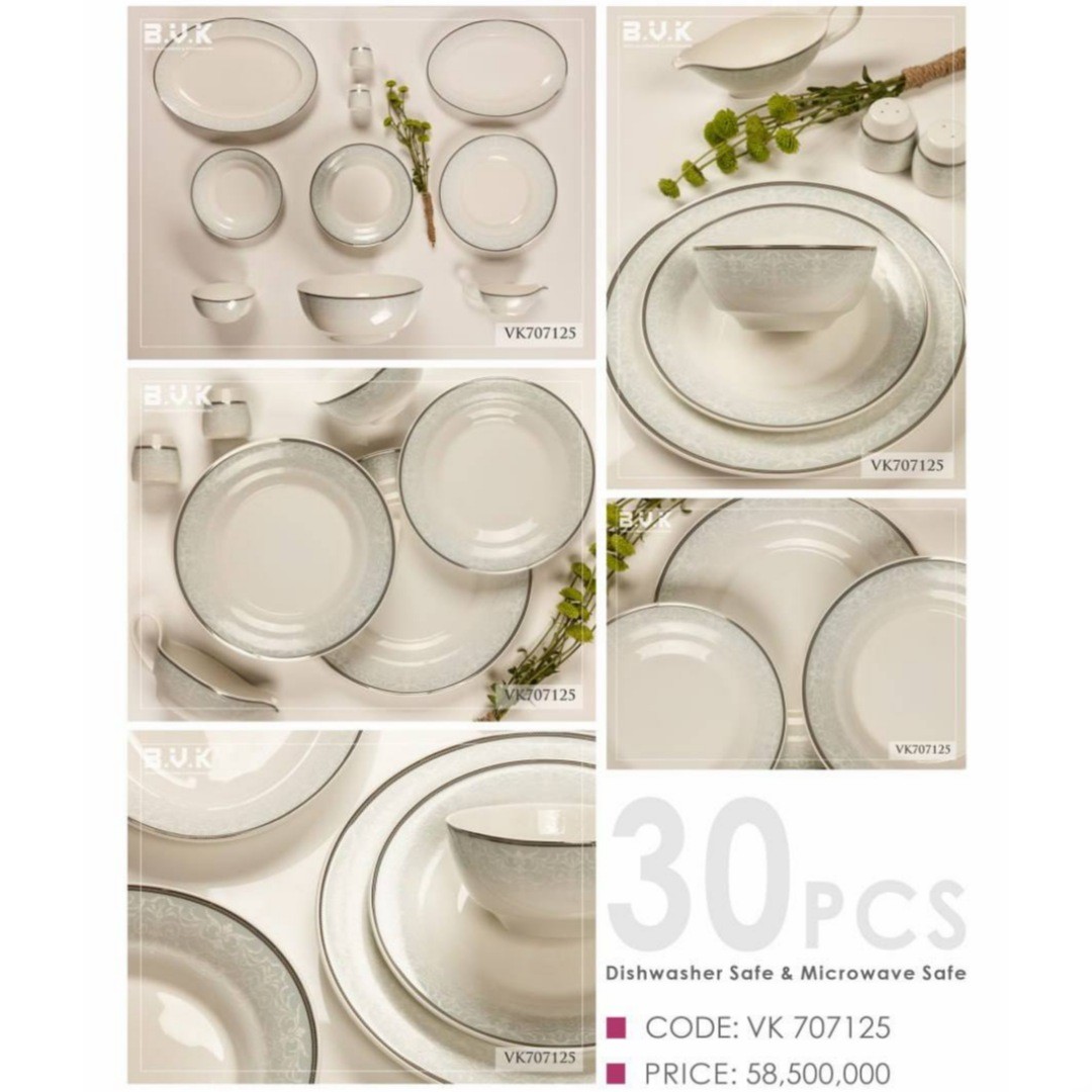 سرویس چینی6 نفره 30 پارچه bvk کد 707125