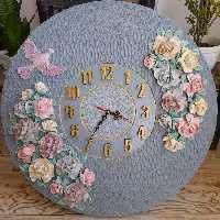 ساعت دیواری دست ساز اسکالپچر کد 5501