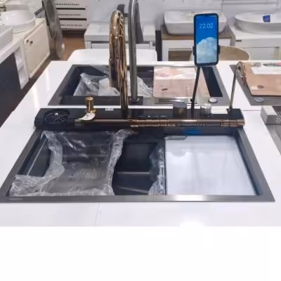 سینک هفت کلید رزگلد