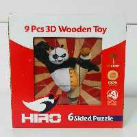 پازل 6 وجهی چوبی 9 تکه 3.3 ( طرح پاندای کنگ فو کار) سدای شاد
