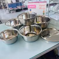 ست لگن استیل رنده دار 6 تکه مارک معروف  دسینی