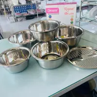 ست لگن استیل رنده دار 6 تکه مارک معروف  دسینی