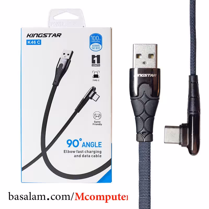 کابل شارژ تایپ سی کینگ استار مدل Kingstar K46C با گارانتی متین