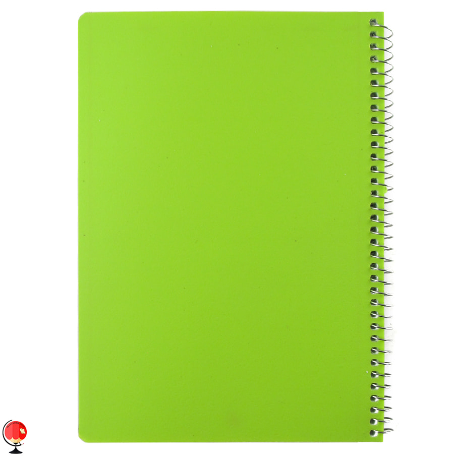 دفتر مشق 80 برگ سیمی جلد طلقی رنگی سبز آتی