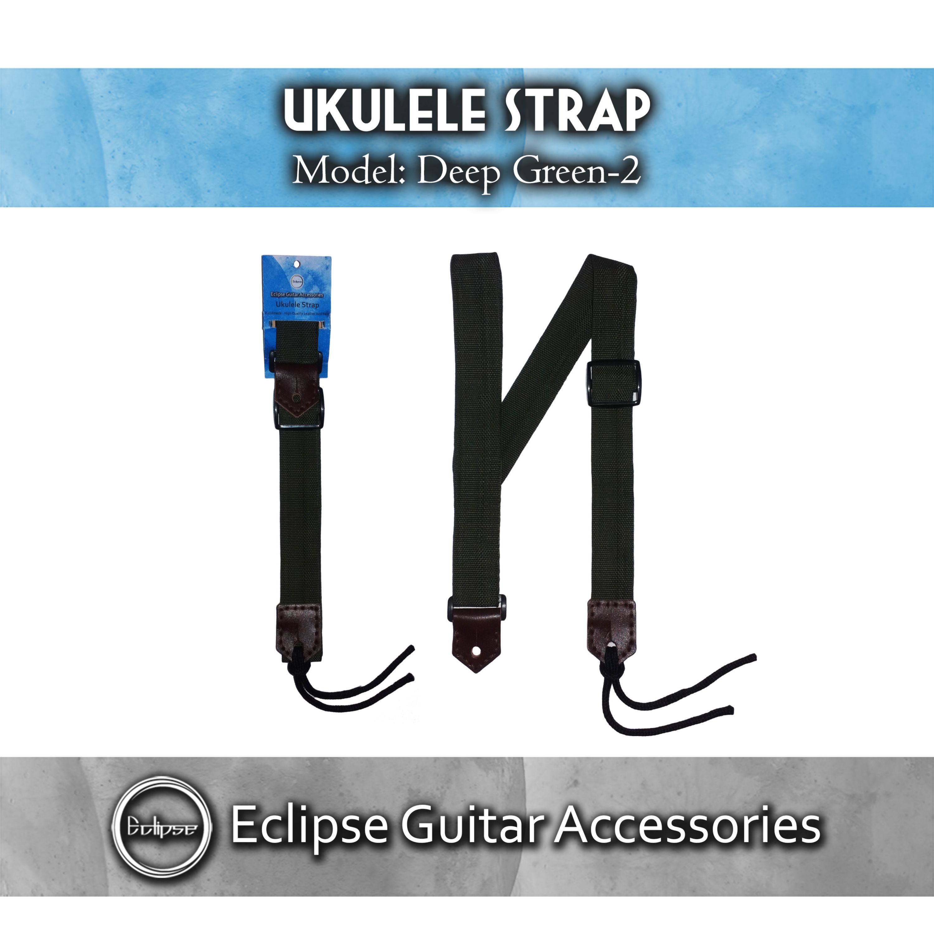 استرپ برزنتی  یوکوللی  - بند Ukulele مدل Deep Green-2