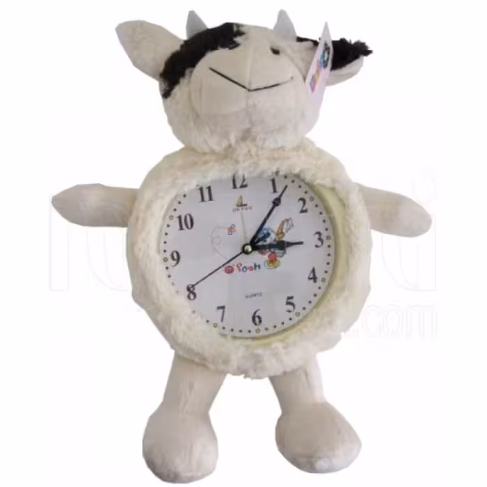 ساعت دیواری اتاق کودک طرح گاو رنگ سفید برند دایان