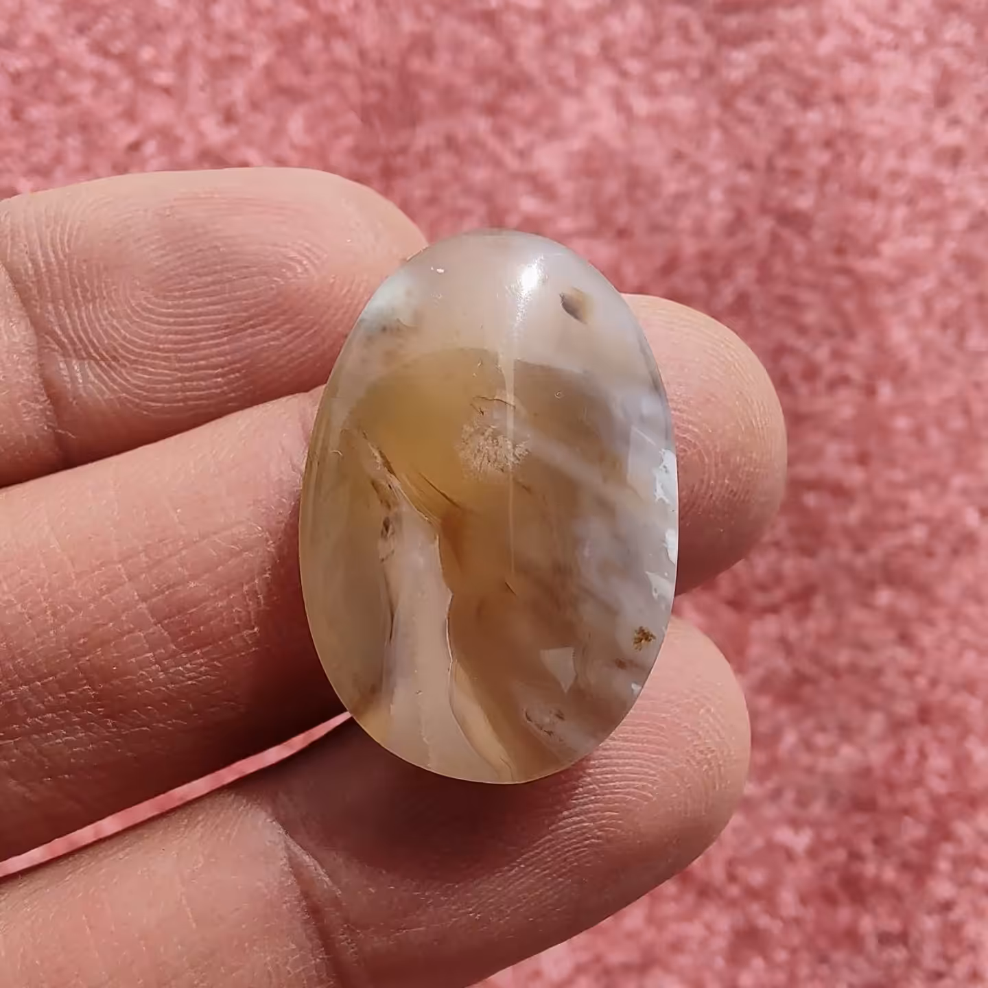 عقیق عسلی دونه برنجی 