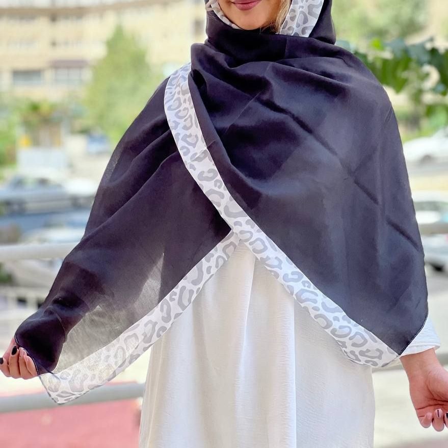 شال مشکی حاشیه پوست ماری کیفیت درحد ال اورجینال وارداتی