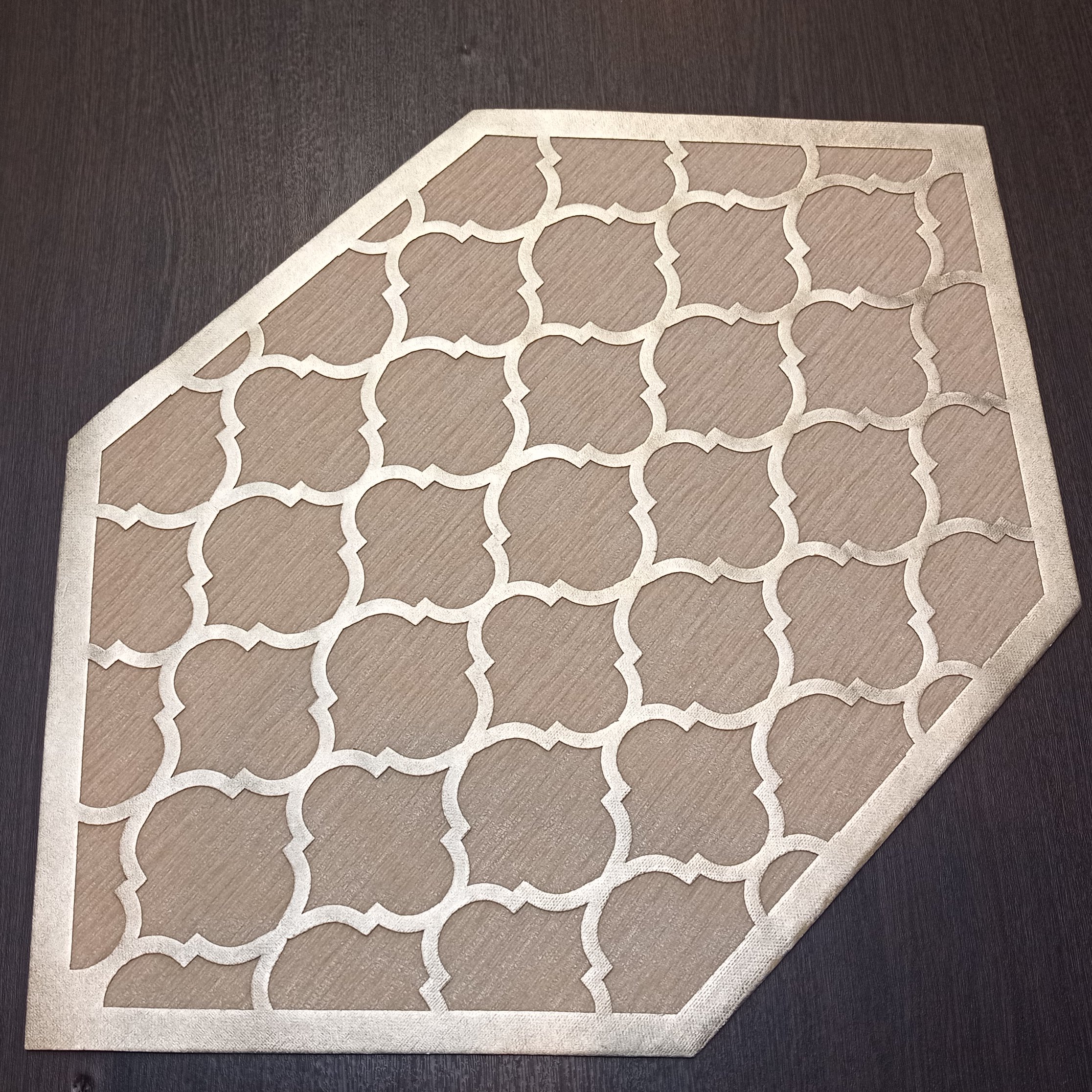 رومیزی تک عسلی کوچک مخمل چرمی