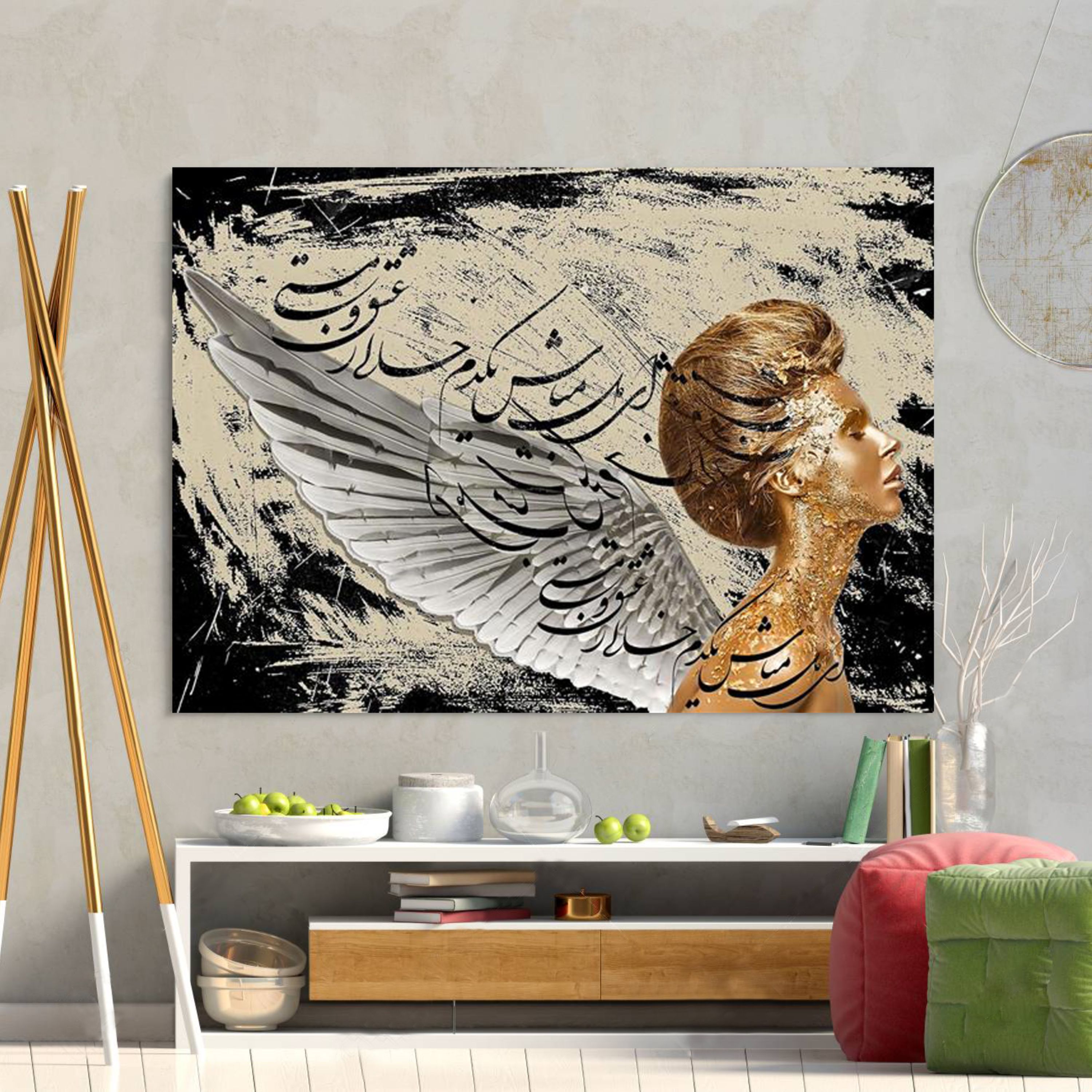 تابلو بوم مدل دیجیتال آرت سایز 80 در 120 کد 040