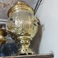 سماور  برنجی 60 لیتری گازی قلمزنی  سایز بزرگ