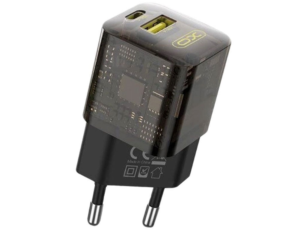 شارژر دیواری تایپ سی و یو اس بی 30 وات ایکس او XO CE05(EU) PD30W QC3.0 18W fast charger