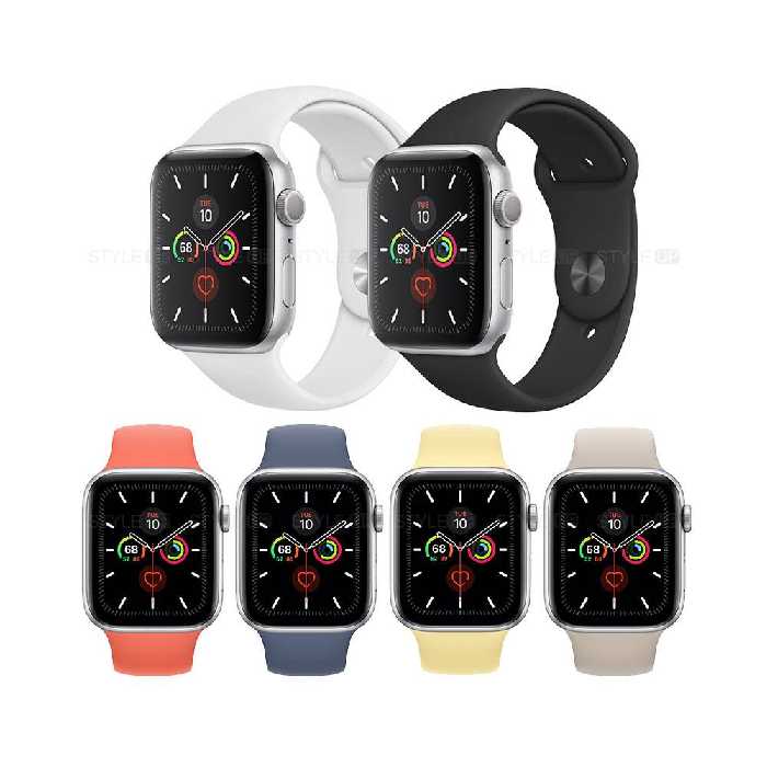 ساعت اپل واچ سری 5 آلومینیوم بند اسپرت Apple Watch 44mm Silver