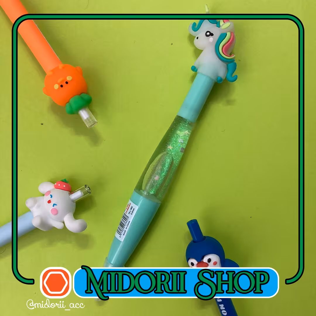 خودکار فانتزی آکواریومی - یونیکورن تک شاخ چراغ دار - رنگ سبز