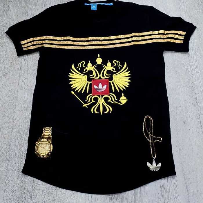 تی شرت آدیداس گلدوزی ،آستین ویقه کش سایزL.  XL