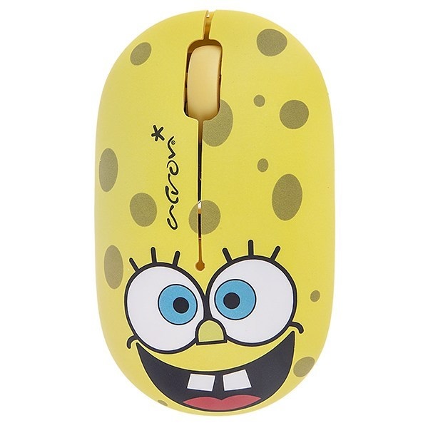 ماوس اپتیکال همراه با ماوس پد اکرون مدل OM300 طرح باب اسفنجی