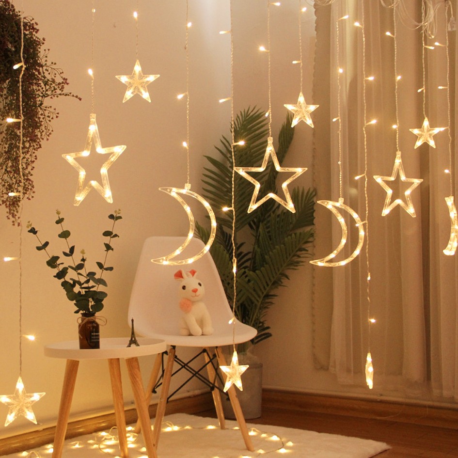 ریسه پرده ای ماه و ستاره نا منظم