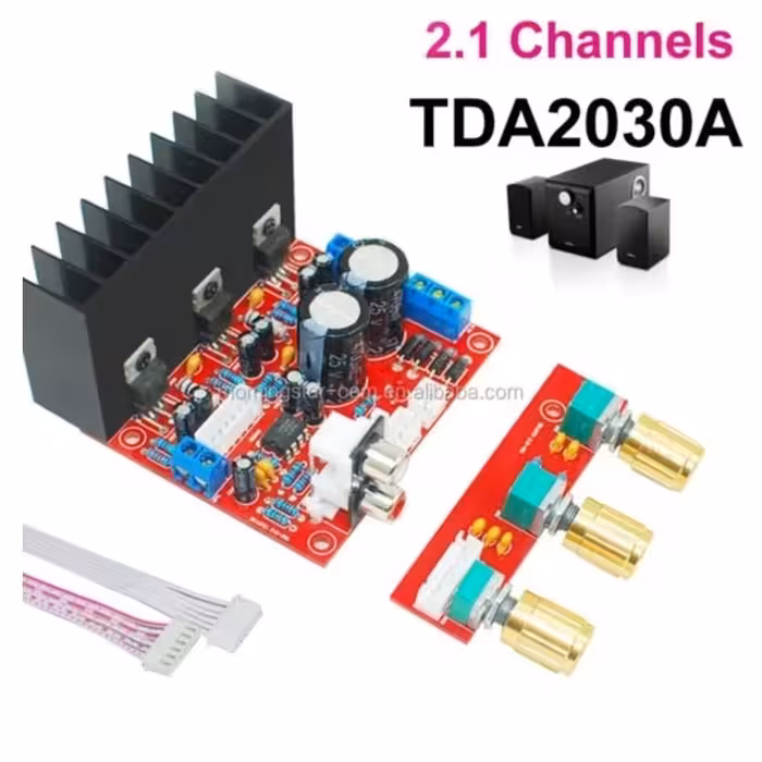 ماژول آمپلی فایر ((اورجینال))دوکانال 20 وات  واقعی صدا ویک کانال ساب ووفر 30 وات