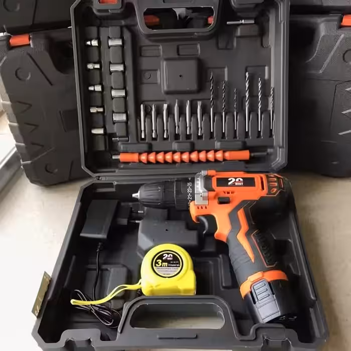 دریل شارژی 25 پارچه برندانکور20 bist بیست لوازم دار مدل cdl1 با 6 ماه گارانتی