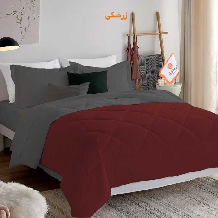 سرویس روتختی چیداری مدل دورو دونفره رنگ زرشکی و طوسی تیره 