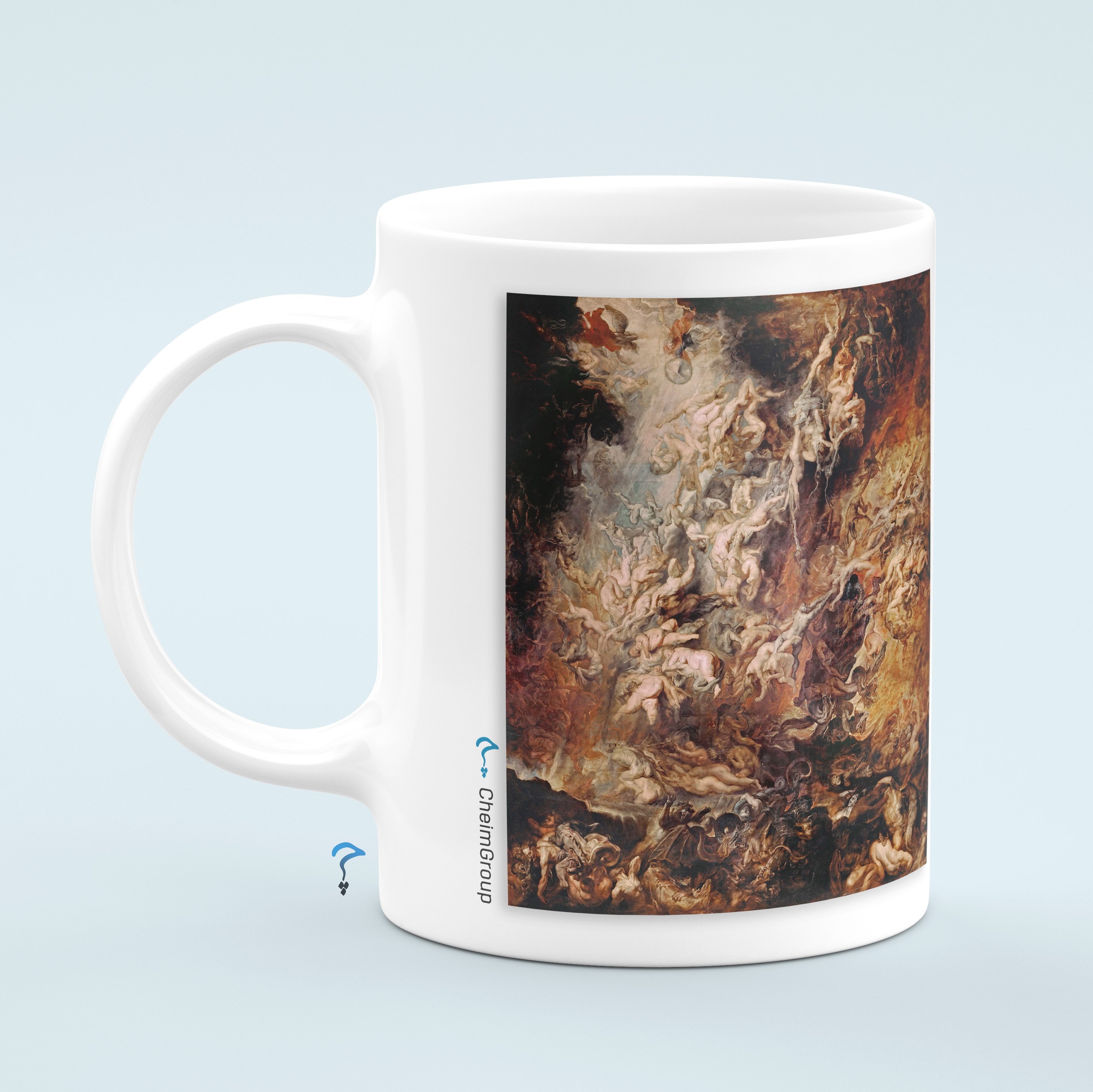 ماگ ساده طرح نقاشی سقوط فرشتگان اثر روبنس