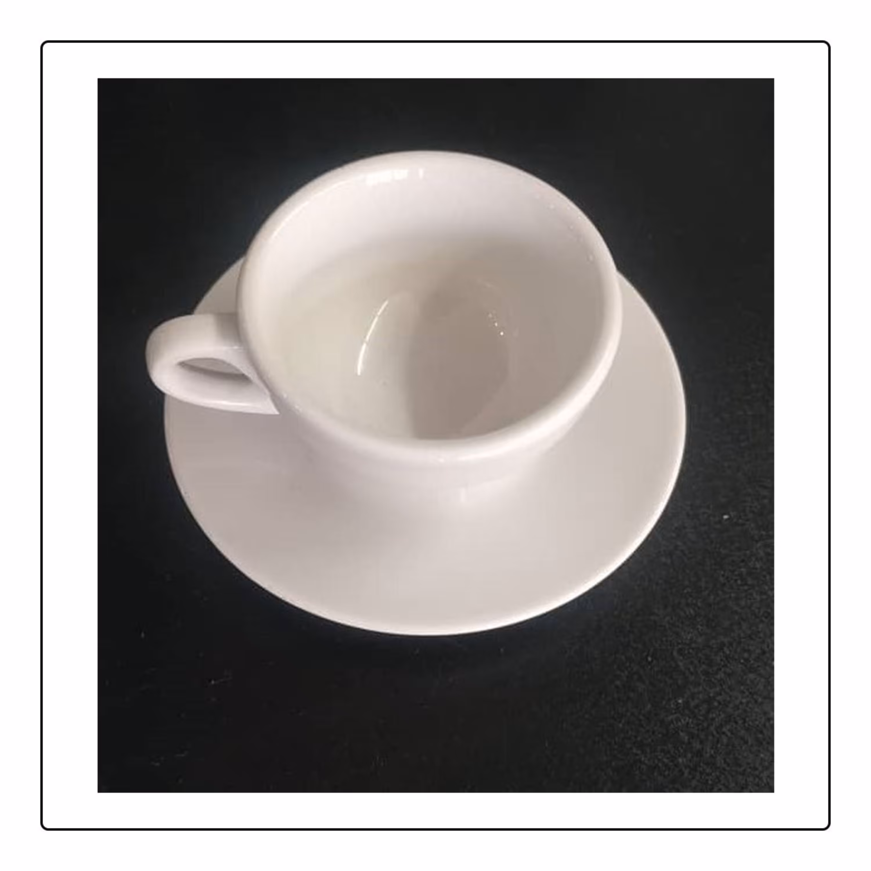 فنجان اسپرسو سرامیکی دبل همراه با زیردستی سفید رنگ 6 عددی