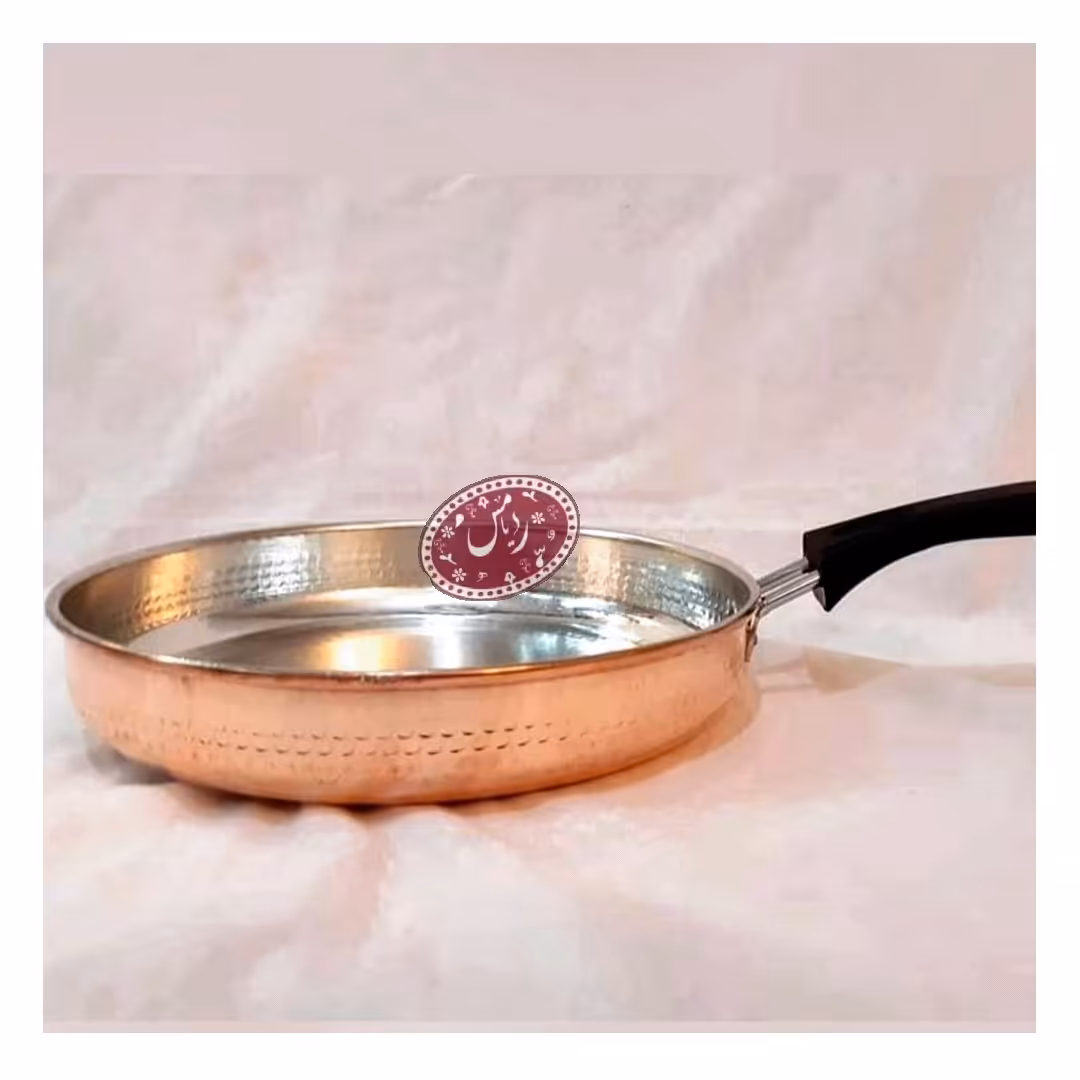 ماهیتابه مسی تک دسته - سایز 3 ( قطر  21 ) - برند رایا مس زنجان