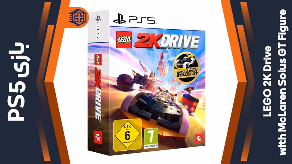 دیسک بازی LEGO 2K Drive به همراه فیگور مک لارن Solus GT – مخصوص PS5