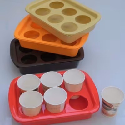 سینی پذیرایی مدل دوتکه کوچک(6حفره ای)