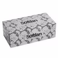 خرید دستمال کاغذی سافتلن جعبه ای 150 برگ مدل دانتل نقره ای