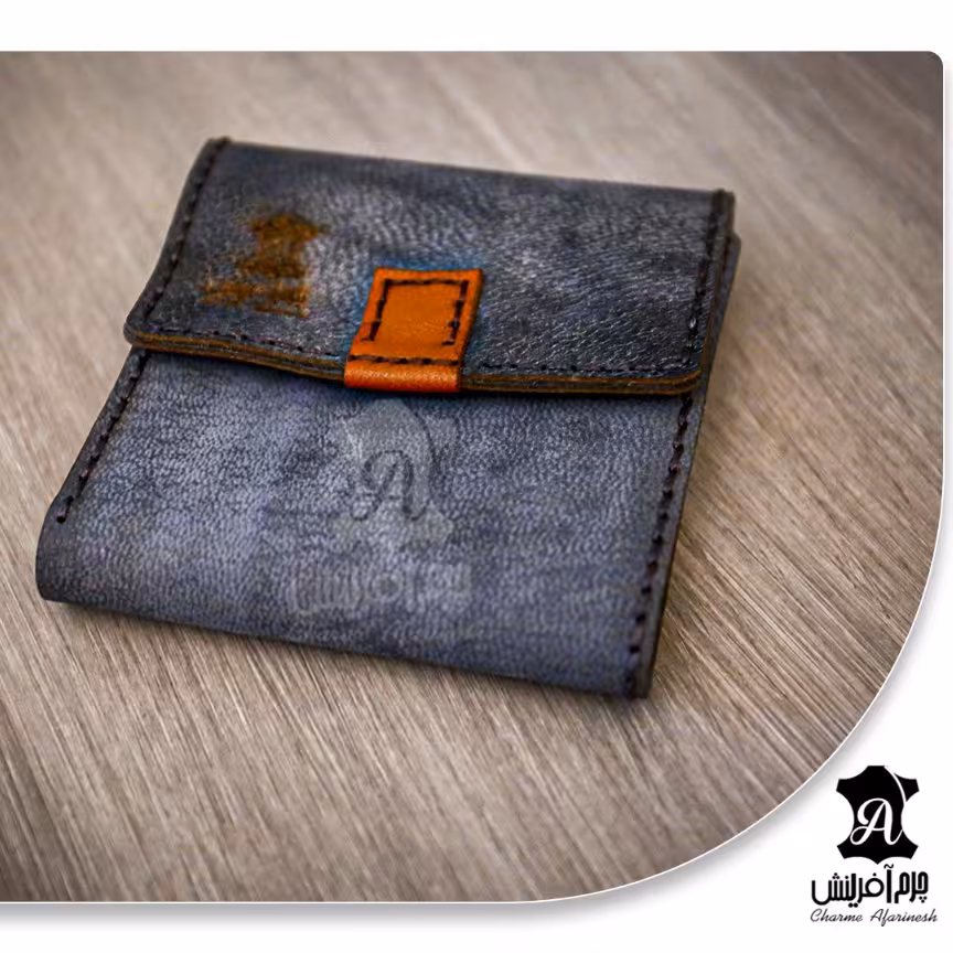 کیف دلار چرم طبیعی کاملا دست دوز
