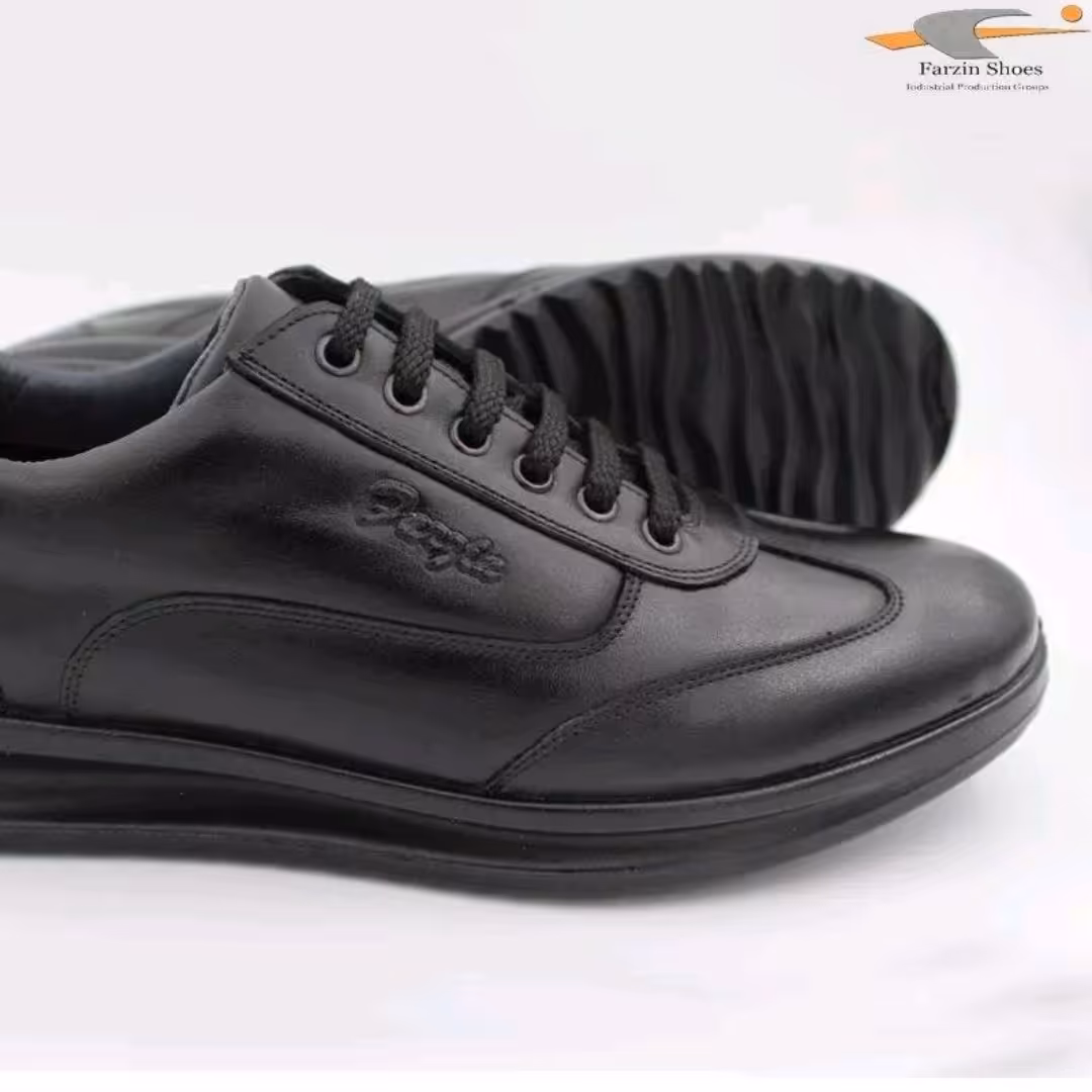 کفش چرم مردانه فرزین مدل اکوبندی
