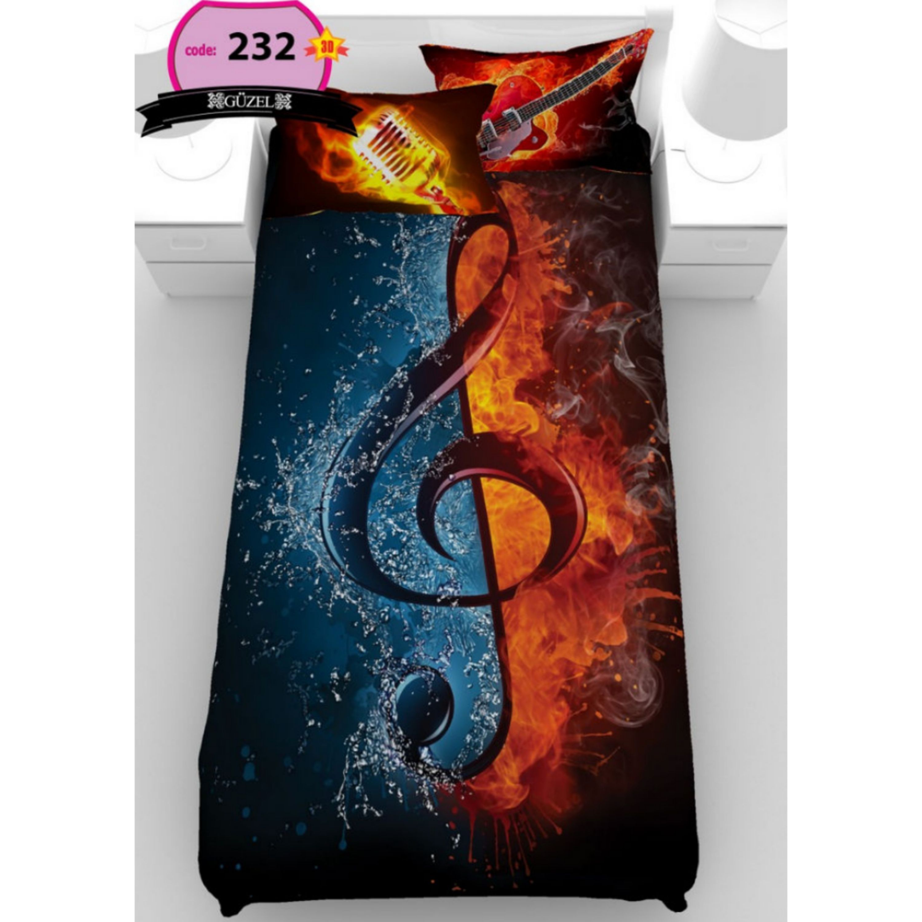 روتختی تک نفره سه بعدی برند گوزل -5 تکه -کد232