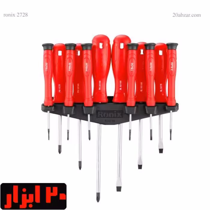 ست 12 عددی ترکیبی پیچ گوشتی و پیچ گوشتی ساعتی رونیکس مدل RH-2728