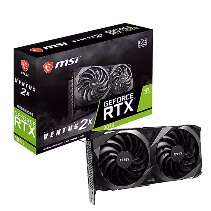 کارت گرافیک ام اس آی مدل GeForce RTX 3070 VENTUS 2X OC 8GB GDDR6