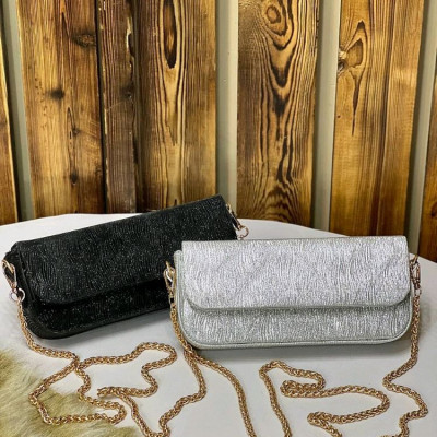کیف مجلسی طلایی نقره ای