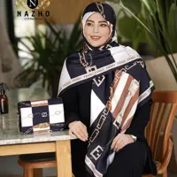 ست کیف و روسری فندی کرم مشکی قهوه ای
