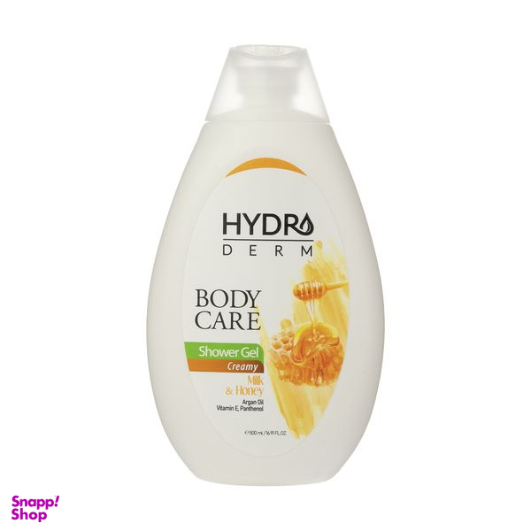 شامپو بدن کرمی هیدرودرم مدل Milk and Honey حجم 500 میلی لیتر