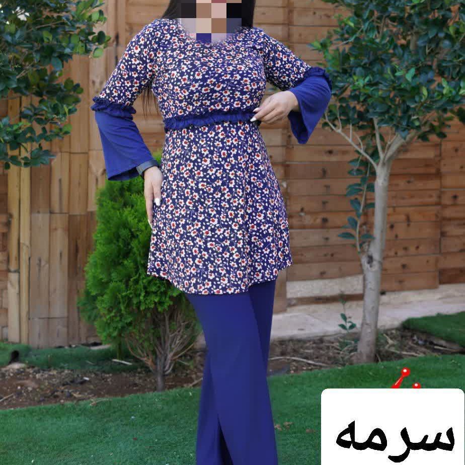 تونیک شلوار گلی