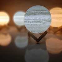 آباژور رومیزی سیاره مشتری مدل L1 سایزبزرگ تک رنگ آفتابی یا مهتابی 