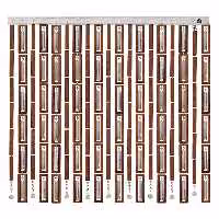 پرده آویز ترکیبی چوب و کریستال مدل آریا عرض100 ارتفاع 200 سانتیمتر(قهوه ای)