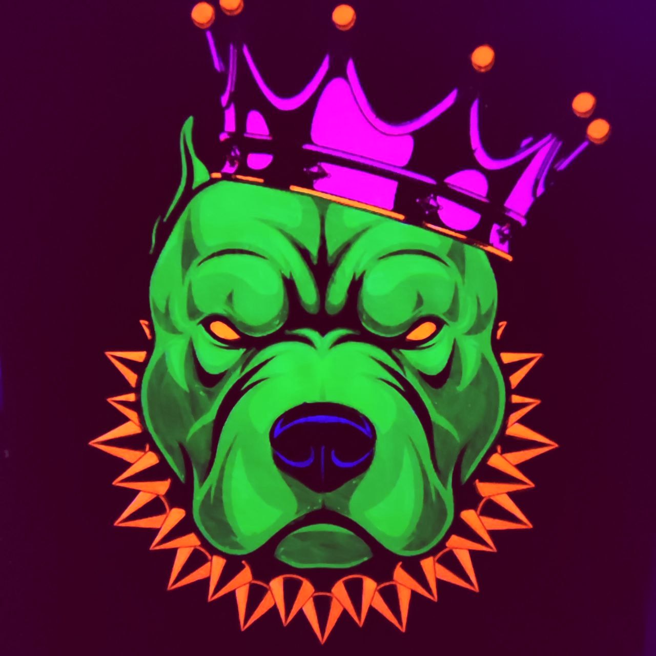 تابلو بلک لایت با طرح سگ سایز 15 در 20 سانتی متر Blacklight