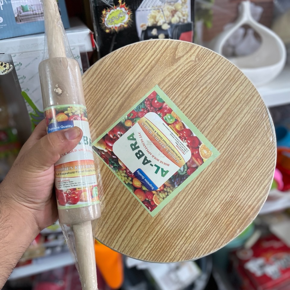 تخته نان به همراه وردنه جنس وارداتی باکیفیت