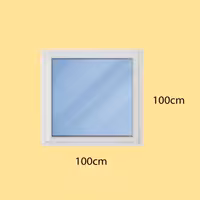 پنجره دوجداره upvc ثابت پروفیل هانی کامب (پس کرایه و هزینه ارسال در مقصد)