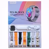 ساعت هوشمند سری9 ویسمی مدل WS-86 MAX با 7 بند فلزی و سیلیکونی