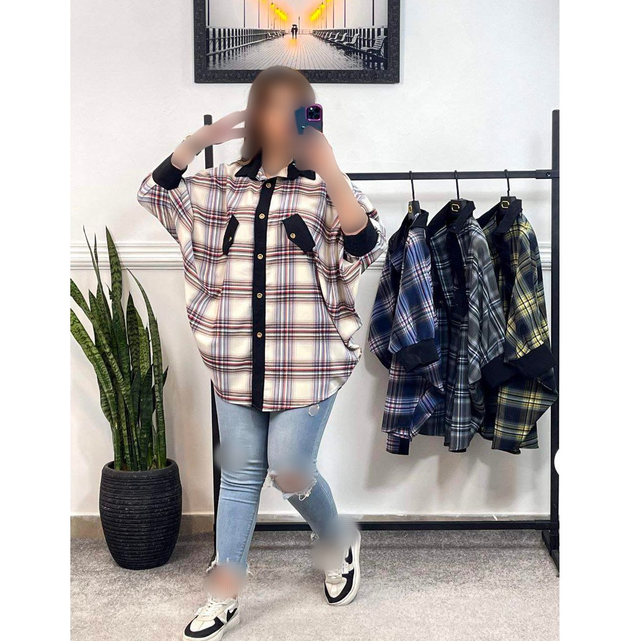 مانتو پانچ چهارخانه